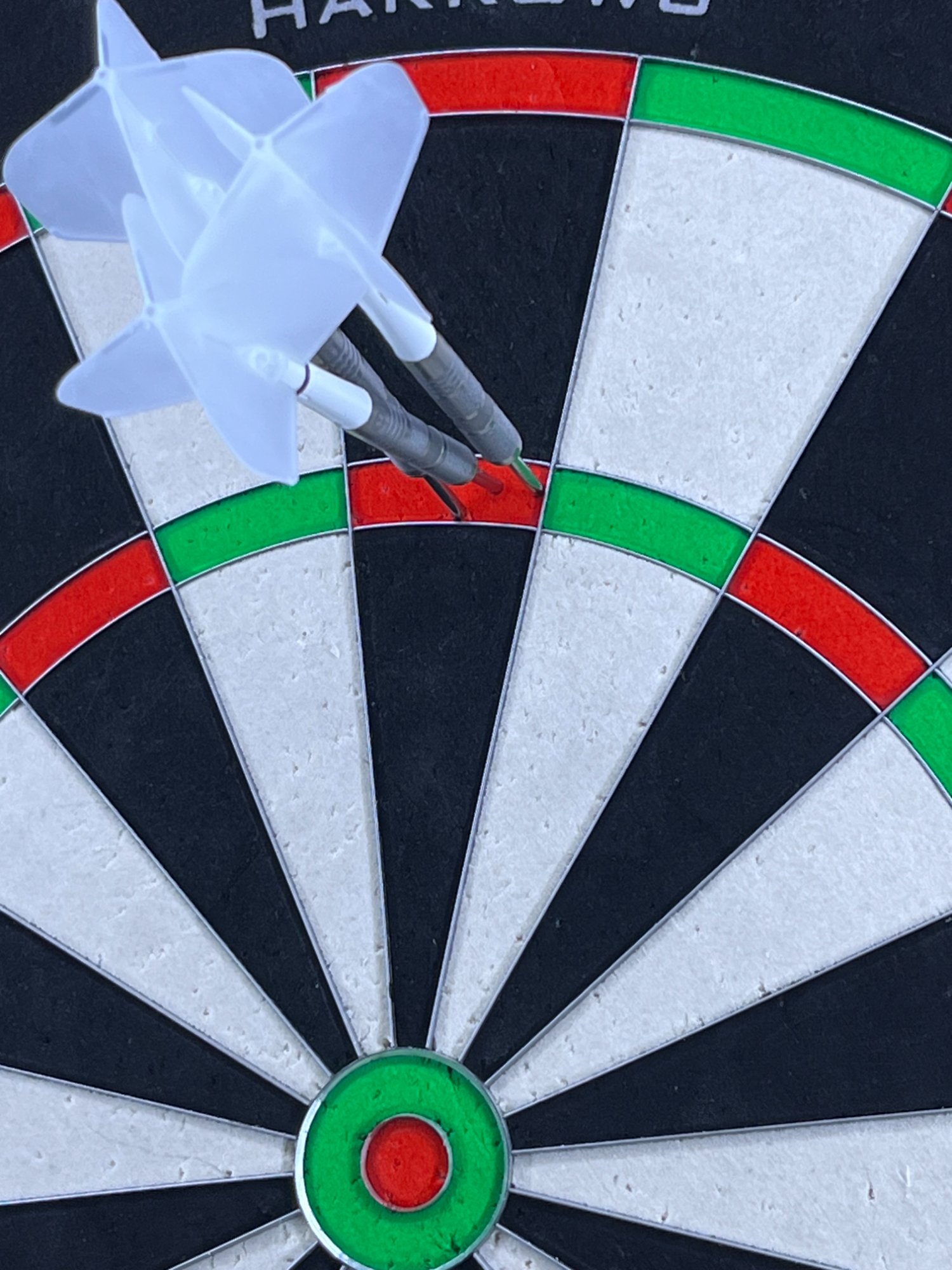 Dart-pilar i en darttavla